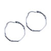 Silver Bamboo Pattern Hoop Earrings