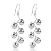 Dangling Ball Silver Earrings