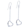 Stick Dangling Heart Earrings