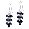Black  Gemstone  Cluster Earrings
