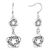 Dangling Double Blossom Earrings Sterling Silver