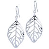 Carved Hollow Leaf Shaped Earrings