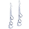 Three Dangling Heart Earrings