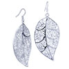 Leaf Shape Sterling Silver Earrings