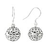 Fine Ball Shape With Pattern Sterling Silver Earrings