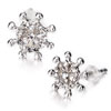 White April Birthstone Crystal Rudder Shape Stud Earrings