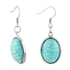 May Green Fringe Dangle With Waterdrop Turquoise Earrings