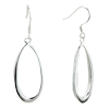 Silver Oval Sterling Silver Earrings