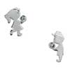 Lovely Girl And Boy With April Birthstone Clear Crystal Stud  ... 