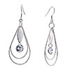 Elegant White Stone Hanging Crystal Earrings