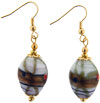 White Enamel  Earrings 