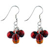 Red Cluster Earrings