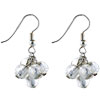 White Cluster Earrings