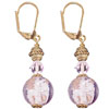 Pink Snow Globe Dangle Earrings