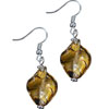 Amber Twist Leaf Earrings