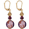 Purple Snow Globe Earrings