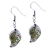  Earrings - Silver Foil Gray Millefiori Earrings