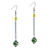  Earrings - Dangle Forest Green Millefiori Earrings