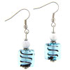 Blue Purple Stripe Earrings