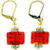 Red Crystal Rhinestone Earrings