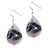 Ivory White And Black Mother Of Pearl  Teardrop  Earring