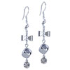 Bowknot And Dice Dangling Earrings