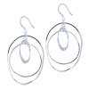Silver Double  Hoop  Earrings