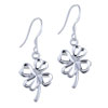 Silver Four Leaf Clover Earrings