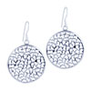 Heart Hollow Carved Round Earrings