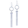  Hoop  And Long Dangling Tassel Earrings