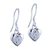 Heart Framed Crystal Earrings