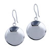 Dangling Round  Silver  Earrings