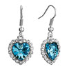 Heart With Clear Detailed Crystal And March Birthstone Aquamarine Crystal ...