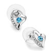 Heart With Clear Crystal And March Birthstone Aquamarine Austrian Crystal ...