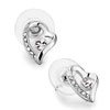 Heart With Clear Crystal And April Birthstone Clear Austrian Crystal Round...