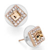 Rose Gold Square With Clear Crystal And Crystal Golden Shadow  ... 