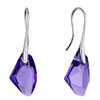 Classic February Birthstone Tanzanite Austrian Crystal Galactic Drop And F...