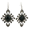 Black Birthstone With Silver Pattern Black Resin  Chandelier   ... 