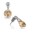 Inverted Drop With Detailed Crystal&amp;Base With Light Peach Rhinestone C...