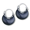 Black Purse 925 Sterling Silver Earrings