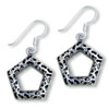 Pentagon 925  Sterling   Silver  Earrings