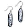 Long  Oval  925 Sterling Silver Earrings