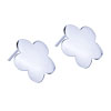 Finished Plum Blossom 925 Sterling Silver Earrings