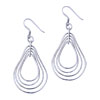 Concentric Droplet 925 Sterling Silver Earrings