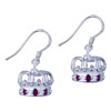 King Crown 925  Sterling   Silver  Earrings