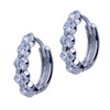Crystal Hoop 925 Sterling Silver Earrings