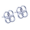 Criss  Cross  Circle 925 Sterling Silver  Earrings 