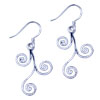 Sterling  Silver  Spiral Swirl  Earrings 