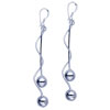 Dangle Double Ball 925 Sterling Silver Earrings
