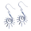 Spiral Swirl Sparkling 925 Sterling Silver Earrings